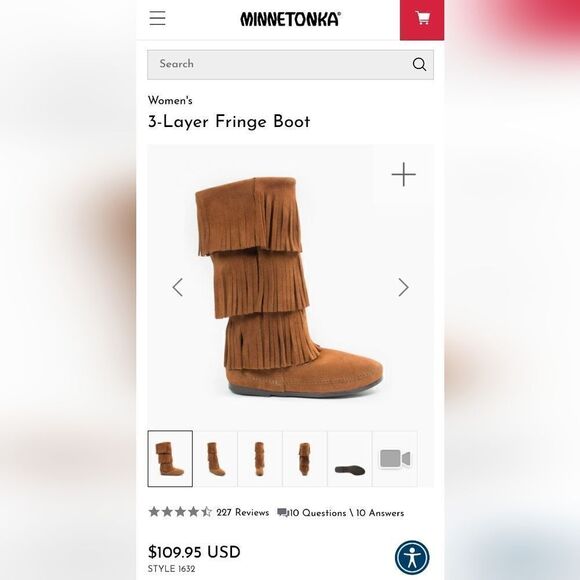 Minnetonka 3-Layer Fringe Boots - Picture 9 of 9